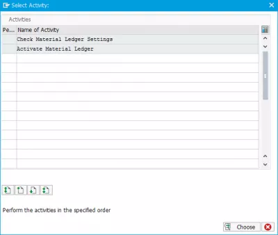 SAP Message C + 302 Įstaigos neaktyvi medžiagų registracija : Aktyvinti Medžiagų knygos parinktį