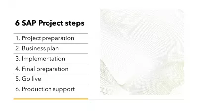 Suksesvolle SAP Projekbestuur: 6 stappe : 6 Projekstappe van 'n suksesvolle SAP-implementering