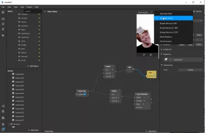 Cum pot face ce filtrez pentru Instagram în Spark AR Studio? : Simulați opțiunea de atingere prin emulatorul smartphone-ului în Spark AR Studio