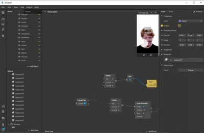 Jak zrobić filtr do filtrowania na Instagram w Spark AR Studio? : Symulowanie dotyku na emulatorze smartfona w Spark AR Studio