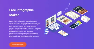 DesignCap Infographic Maker - Mostrar dados complicados de maneira simples : Criador de infográficos gratuitos do DesignCap