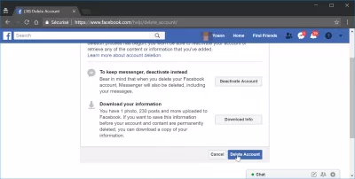 Ako môžem odstrániť svoj účet v službe Facebook : zmazať trvalé prepojenie s účtom Facebook