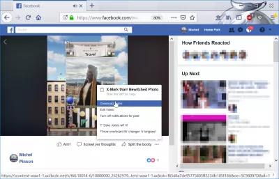 Как да изтеглите Facebook година в преглед на видео към компютър : Изтегляне на видеоклипове в Facebook when playing video