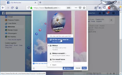 Как да изтеглите Facebook година в преглед на видео към компютър : Настройване на поверителността на достъп до видео пост
