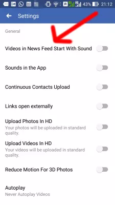 כיצד לבטל את ההפעלה האוטומטית בפייסבוק : כיצד להשתיק וידאו ב - iPhone ב - Facebook