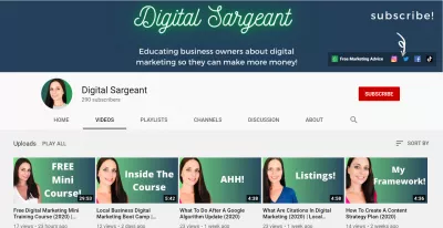 13 sfaturi ale experților pentru a crea un canal YouTube excelent : https://www.youtube.com/c/DigitalSargeant/
