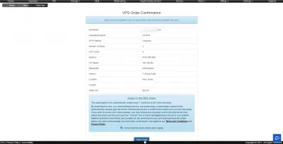 Best Cloud VPS Provider: Comparison And Setup : Interserver Cloud VPS order confirmation