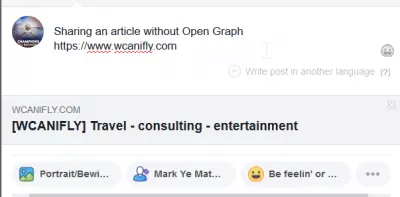 Facebook OG meta tags : Δημοσιεύσεις στο Facebook χωρίς μετα-ετικέτες και χωρίς ανάκτηση κάρτας
