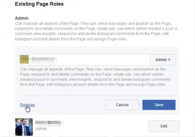 Bagaimana Cara Mengubah Pemilik Halaman Facebook? : Hapus administrator
