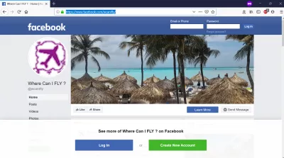 Widget halaman Facebook WordPress : MI Morena beachwear FB page, copy URL in browser