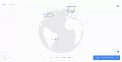 ابھی گوگل کلاؤڈ پلیٹ فارم کے ذریعہ پیش کردہ فوائد۔ : گوگل کلاؤڈ انفراسٹرکچر۔ world map
