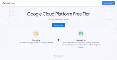 Beneficios ofrecidos por Google Cloud Platform en este momento : Oferta de crédito gratuita de $ 300 de Google Cloud Platform