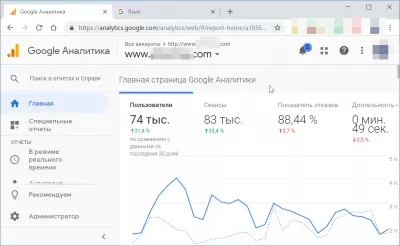 Google에서 언어를 변경하는 방법은 무엇입니까? : Google 웹 로그 분석 언어가 영어에서 러시아어로 변경되었습니다.