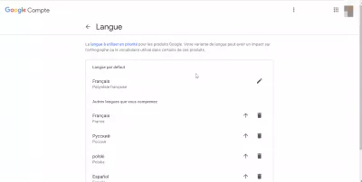 ¿Cómo cambiar el idioma en Google? : Idioma cambiado de inglés a francés