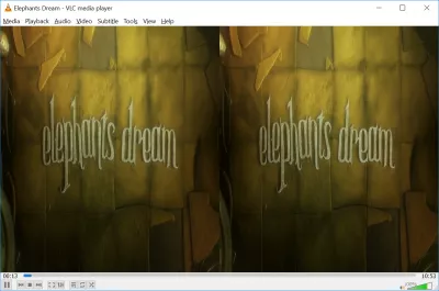 Dzorera Mavhidhiyo Mafirimu Kwemahara : Yakadhindwa mufirimu Elephant's dream dream 3D in VLC