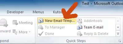 Безплатен отзивчив HTML бюлетин шаблони и скриптове : Как да създам пряк път за имейл шаблон в Outlook 2010