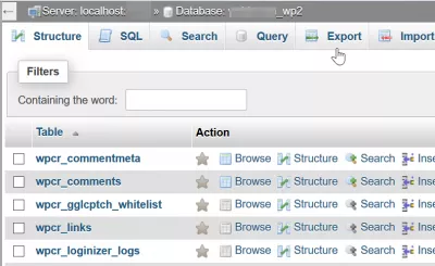 Jak Wyeksportować Witrynę Wordpress Do Nowej Domeny W 4 Krokach? : Baza danych Wordpress witryny eksportowej MySQL