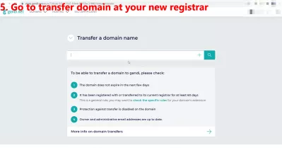 Transfer Domain From Bluehost To Squarespace, Gandi Or Another Registrar Made Easy: 16 Steps With Pictures : 5. Go to transfer domain at your new registrar