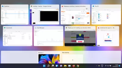Windows 11 Review: Kas te uuendate? : Windows 11 Task View Lase korraldada oma ekraanil erinevaid lauaarvutid