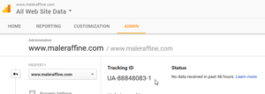 Google Analytics how to add a website to your account and get a Tracking ID : Get the new Tracking ID