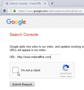 How to add a website on Google for indexation : Submit URL in Google