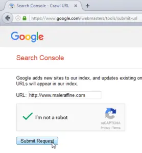 How to add a website on Google for indexation : Submit website indexation request to Google
