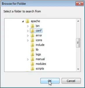 Search text string in all files and folders with Notepad++ : Select directory to search