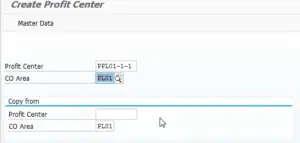 SAP how to create a profit center - solve issue profit center does not exist : Profit Center creation main screen