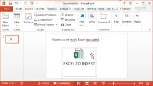 How to insert / include an Excel spreadsheet in a Powerpoint presentation : Excel spreadsheet embed in Powerpoint presentation