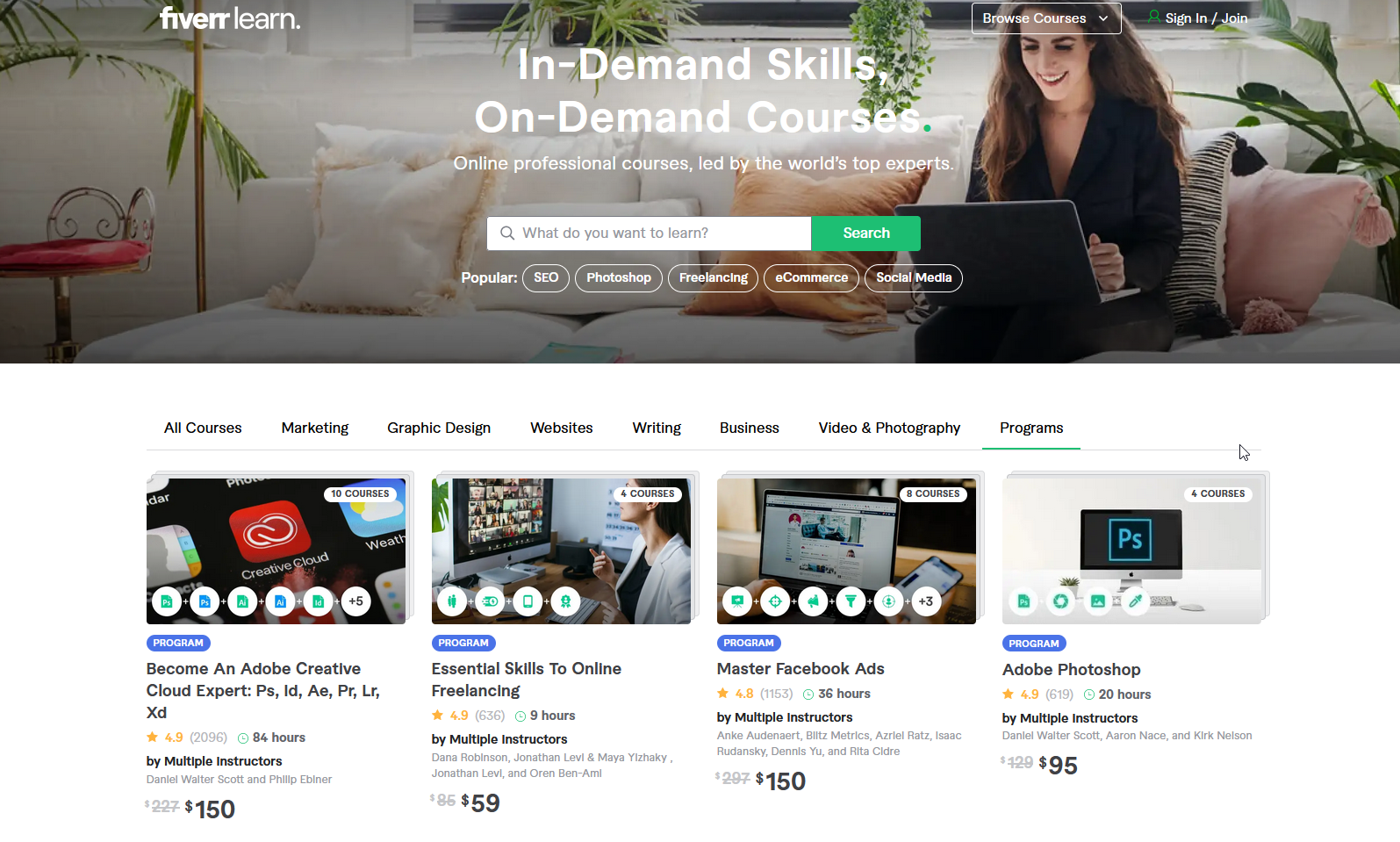 Online IT courses for beginners on Fiverr Heart.