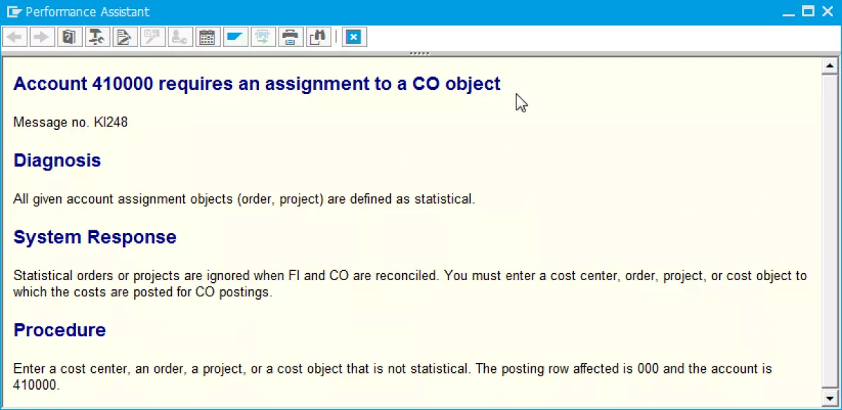 account assignment to co object in sap