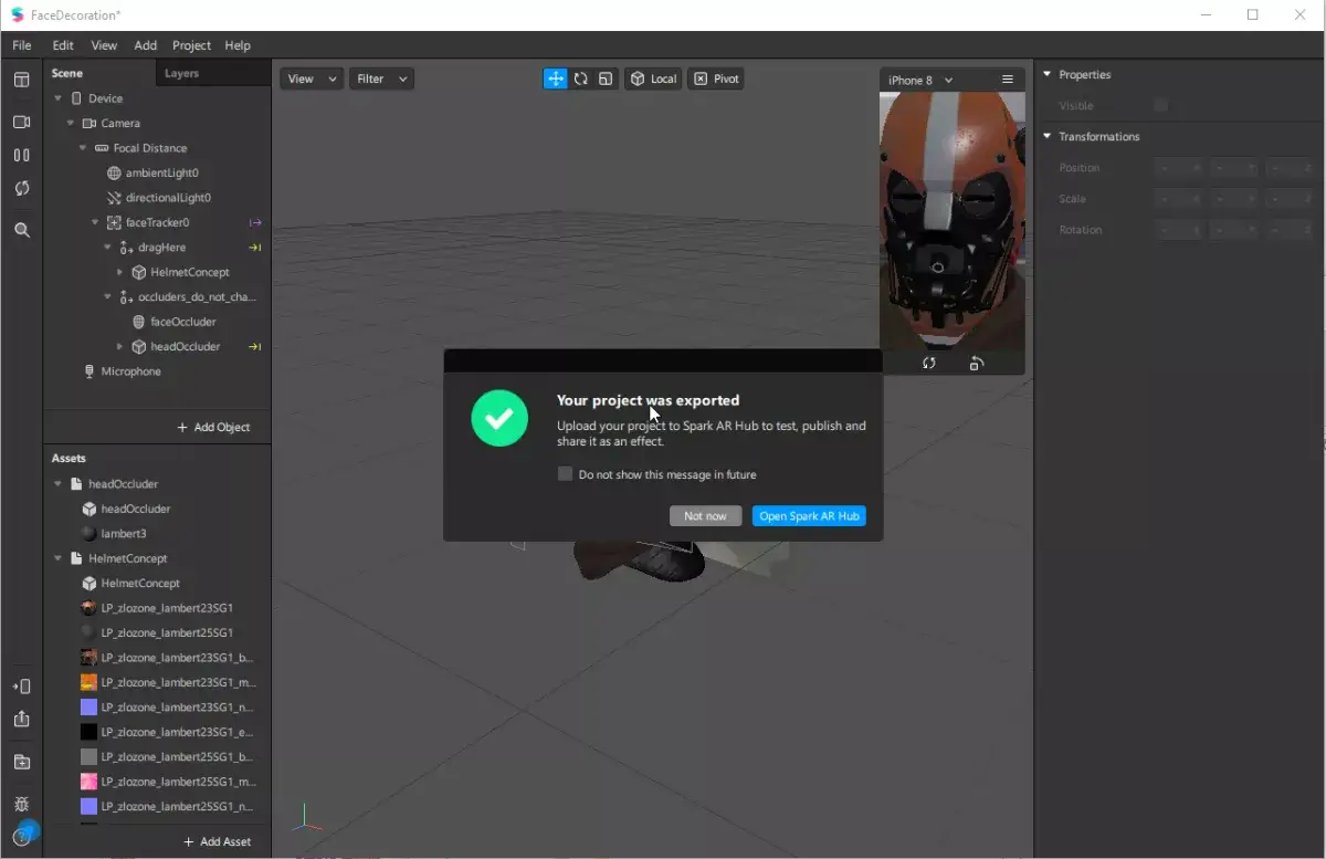 Как открывать spark. Как сделать маску в инстаграмме программы