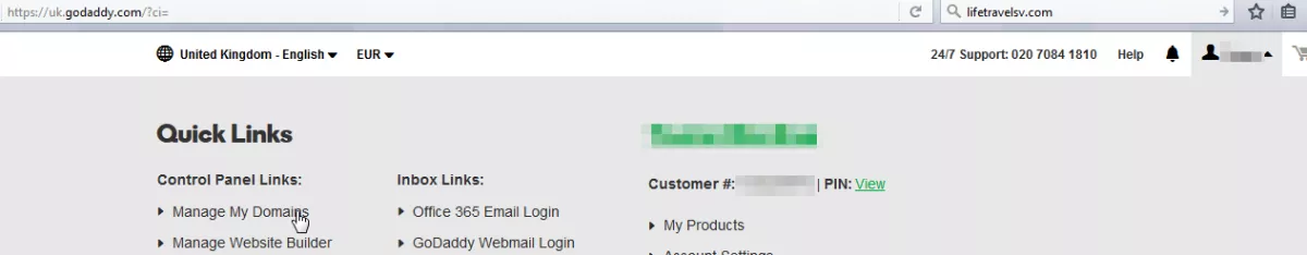 365 Godaddy login. Godaddy пример настройки домена.