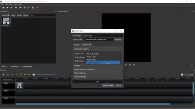 Can You Edit A Zoom Recording? Add Intro And Outro VideoCast Transitions : Selecting image sequence option in OpenShot to export GIF animation