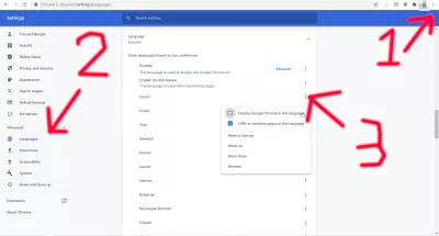 Veb-saytdagi tilni qanday o'zgartirish mumkin? : Brauzer tilini o'zgartirish, Chrome displey tili va sahifalarni tarjima qilishni taklif qilish