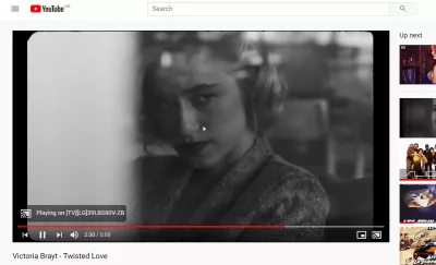 Server DLNA pe Windows 10: transmisie media pe SmartShare TV : Controlul pe laptop a unui videoclip redat la TV: piesa romantică a lui Victorya Brayt Twisted Love