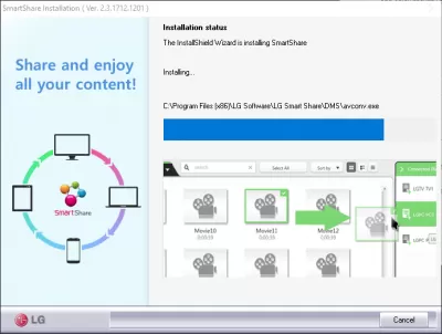 DLNA server on Windows 10: media streaming to SmartShare TV : Installing LG TV SmartShare on Windows 10