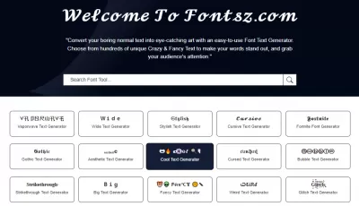 Fontsz.com Review: Is It Worth in Social Media Content Marketing? : Choose a font style tool