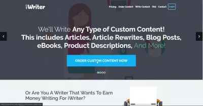 iWriter.com website content writing services review : iWriter will write any type of custom content