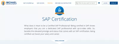 如何在线获得SAP专业认证？ : Michael Management在线认证SAP