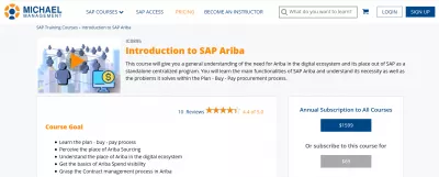 Wie erhalte ich online eine SAP Professional-Zertifizierung? : SAP Ariba Online-Kurs Einführung in SAP Ariba in englischer Sprache