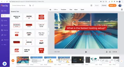 Ekrāna apraide bez programmatūras operētājsistēmā Windows 10 : Teksta pievienošana videoklipam vietnē FlexClip