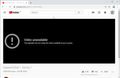 Get around Youtube error Le programme de téléchargement n'a pas rendu cette vidéo disponible dans votre pays