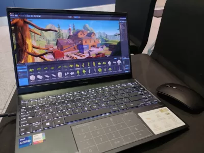 Selection: 5 Best Laptops For Game Development : Creating video games using CORE in airport on the best laptop for video game development: an ASUS Zenbook 13