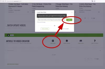 Jak převést článek na video zdarma online? * Ezoic* Flickify Review : Krok 1: Zadejte adresu URL článku a převést na video