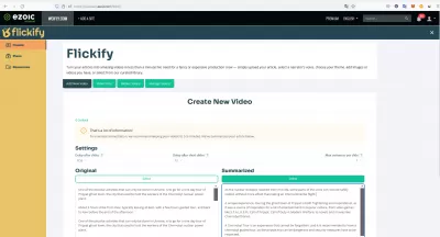 Ezoic Flickify Review: Turn Your Articles Into Videos In Minutes And For Free, Monetized And Hosted On Your Own Video Platform! : Selecting text paragraphs to include in the videi