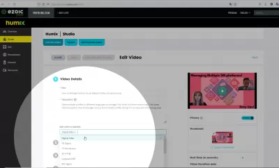 Une Introduction À La Plateforme Humix : Mise à jour des détails de la vidéo et ajout de la vidéo aux listes de lecture existantes