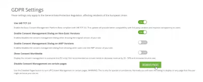 Las mejores plataformas de gestión de consentimiento de cookies gratuitas para cumplir con GDPR / CCPA : * Ezoic* Configuración de GDPR de gestión de consentimiento de cookies