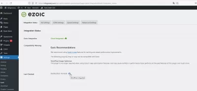 Ezoicका वर्डप्रेस प्लगइन: अधिकतम राजस्व और प्रदर्शन के लिए अपनी वेबसाइट का अनुकूलन करें : Ezoicका वर्डप्रेस प्लगइन क्लाउड एकीकृत और चेक के साथ स्थापित किया गया