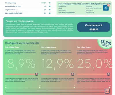 Quanloop Review: Quanloop est-il légitime? : Tableau de bord d'investissement Quanloop: Sélectionnez la part du portefeuille entre les investissements à risque faible, moyen et élevé